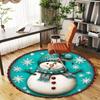 1PC snowman snowflake Office Round Area Rug, Under Office Chairs Bedroom Living Room Home Decor,Carpet for Office, -1110181