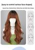 New High-temperature Wire Machine-made Wig Full-head Womens Air Bangs Long Curly Hair Water-wave Curls Internet-celebrity