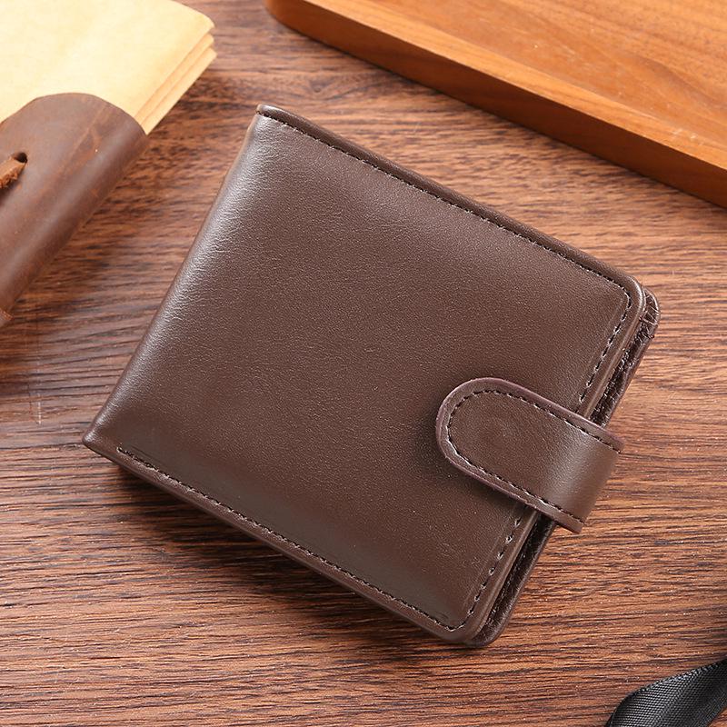 Men's Vintage PU Leather Wallet with Multi-Card Slots and Zipper Coin Pocket