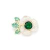 High-end Elegant Sparkling Rhinestones Camellia Brooch For Women Men Luxurious Suit Corsage Pin Office Party Jewelry Accessories