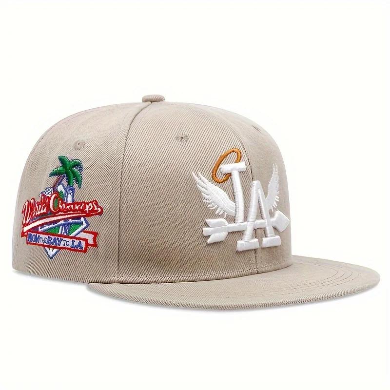 Cappellini da Baseball Unisex alla Moda con Ricamo LA Los Angeles Cappello Snapback Ali d'Angelo Cappellini Hip Hop Outdoor Regolabili Casual Cappelli da Sole