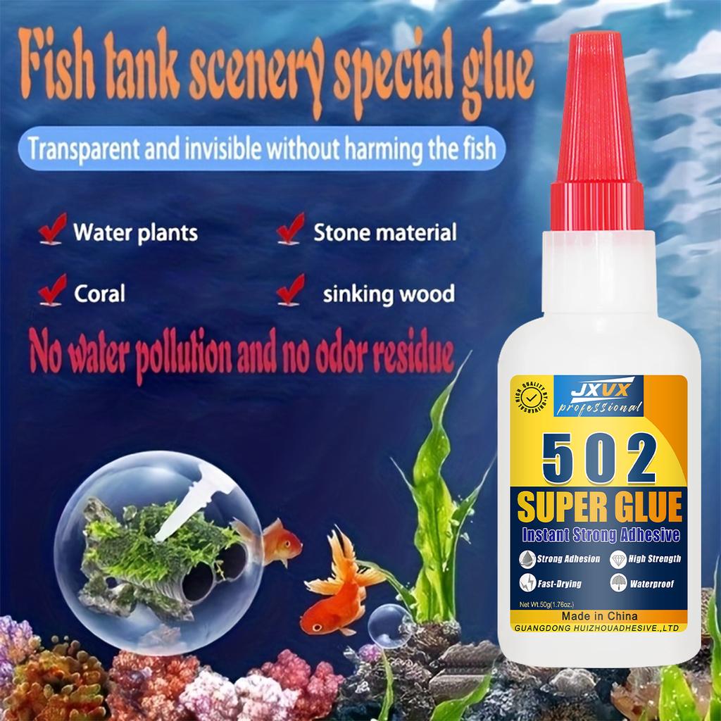 502 Super Glue – Aquarium Sealant: Buy One, Get One Free. Instant Adhesive, All-purpose Glue, Super Glue. For Metal, Plastic, Glass, Wood and Stone.