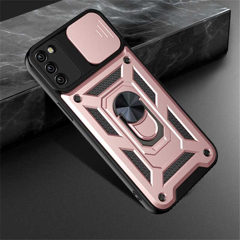 Military Grade Shockproof Armor Case For Samsung Galaxy S22 Ultra S21 Plus A13 A12 A22 A33 A53 A73 A32 A52 A51 4G 5G Slide Camera Lens Ring Cover