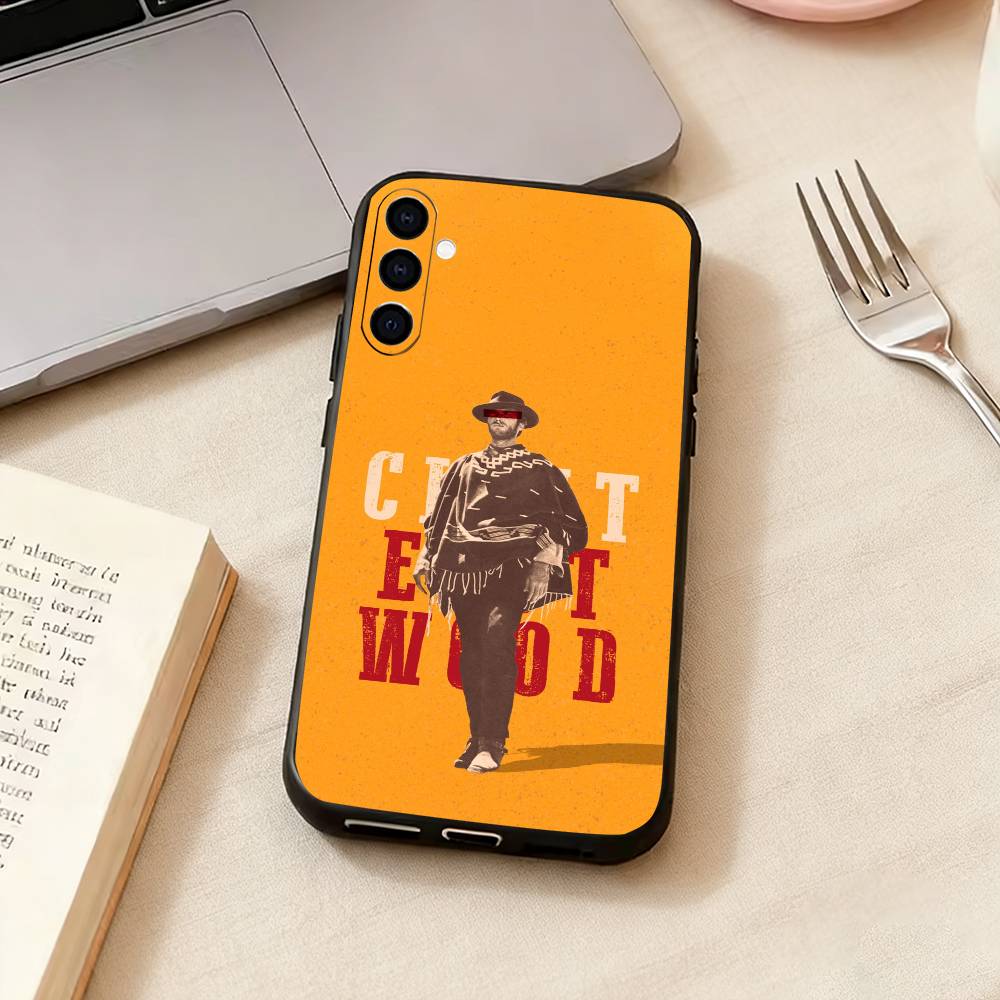 Clint Eastwood Graphic-c Phone Case Black Silicone Soft For Samsung Galaxy A73,A72,A71,A70,A53,A52,A51