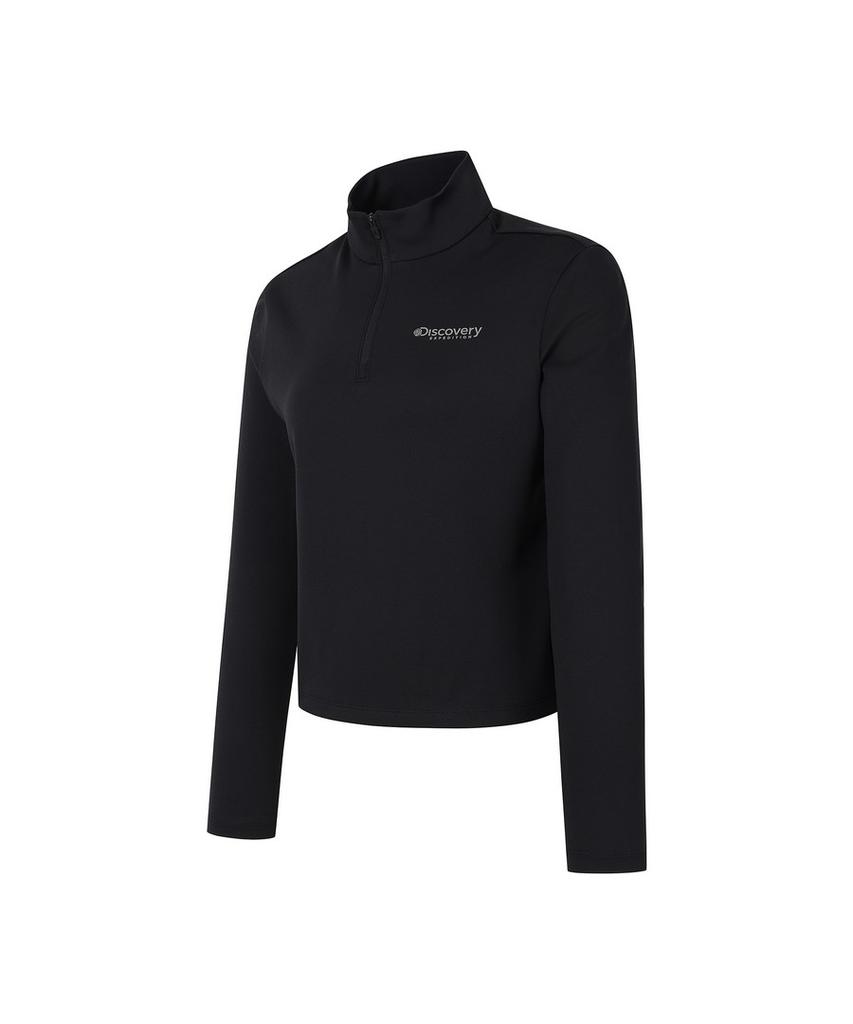 DISCOVERY EXPEDITION Women'S Chest Pocket Half-Neck Turtleneck Zt (Functional Poly) (Black)