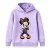 Kids Boys Girls Pullover Hoodie, Trendy Leopard Print Mouse Cartoon Pattern Casual Long Sleeve Hooded Sweatshirt, Soft Warm Streetwear Tops Daily Wear