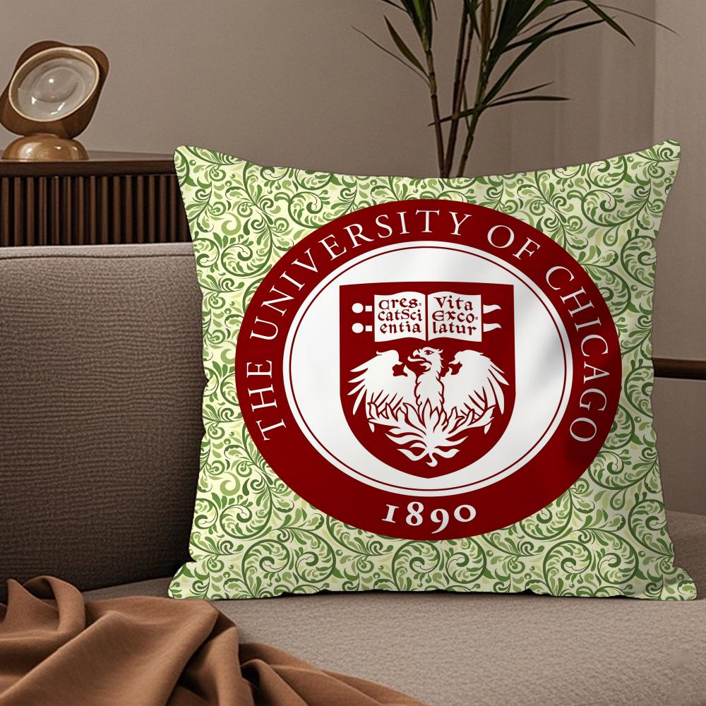 University Of C-Chicago Pillow Case Silky Elegant Comfort Sofa Bed Invisible Zipper