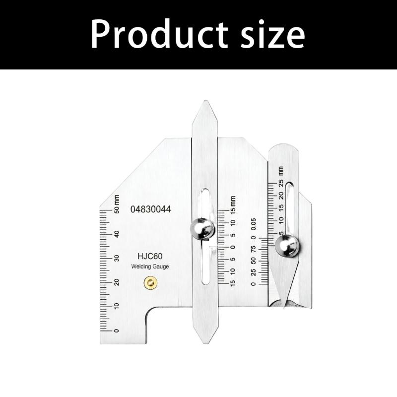 Welding Inspection Gauge Instrument, Steel Measuring Tool with Adjustable Slides for Width, Spacing, and Joint Preparation