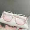 New Pink Gradient Myopia Glasses Men Women's Trendy Anti-blue Light Eyeglasses Minus Diopter Short Sighted Eyewear for Ladies