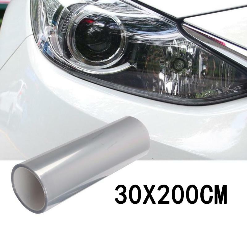 

1 Roll Car Headlight Transparent Protector Film Vinyl Wrap UV Protection For Tail Head Brake Fog Light 30X200cm Car Stickers