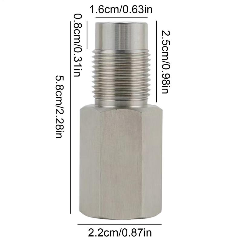 Extension Pipe Fitting Stainless Steel Tube Adapter Leak-Proof High-Temp Length 2.3 Inch Thread Size M181.5 Thread Pipe Fitting