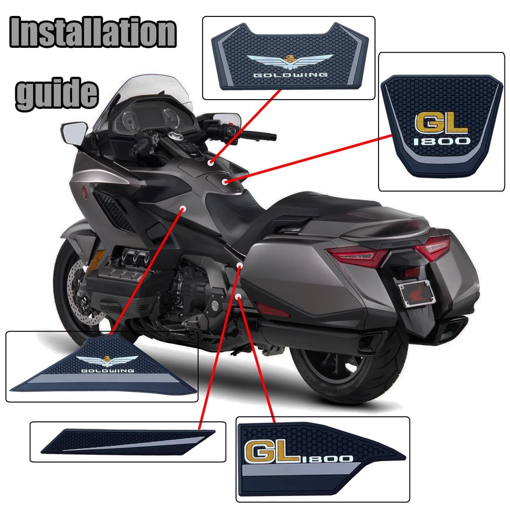 For Gold Wing GL1800 Gold Wing GL 1800 2024 Motorcycle Side Fuel Tank Pad