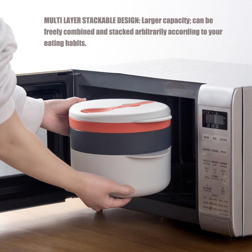 2L Capacity Microwave Steaming Container Multi Layer Microwave Food Container Home Cooking
