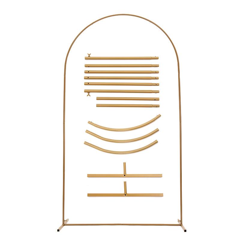 Arc de Fier Forjat Auriu 7.2FT pentru Nunți și Festivaluri
