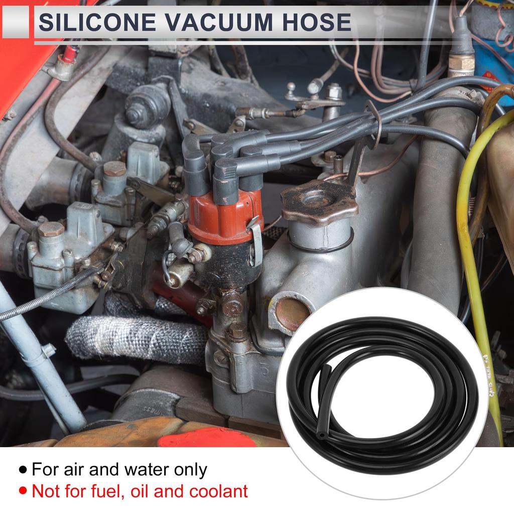 RATCHROLL 1pc Universal Silicone Vacuum Tube Hose High Temperature 5.5FT 3/16" 4mm ID 3.0mm