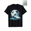 European Size Dripping Soccer Ball And Cleat Tshirt Colorful Sprinkle Drip Graphic Casual Crew Neck Short Sleeve Tee Ideal For Soccer Players