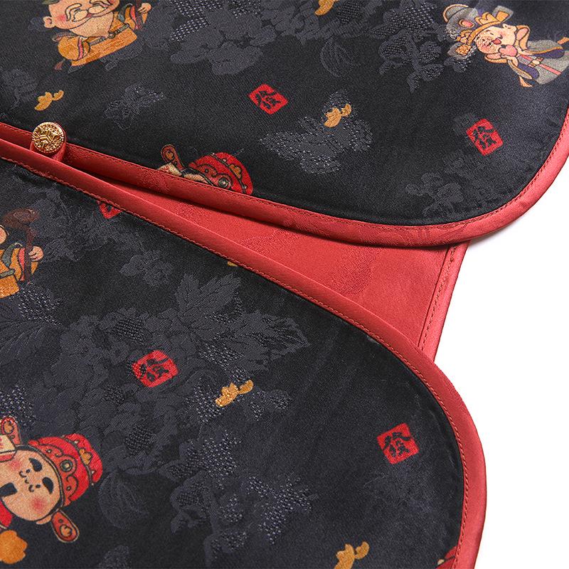 2025 Reversible Chinese Style Women's Silk Jacquard Jacket: Versatile Spring & Autumn Retro Top