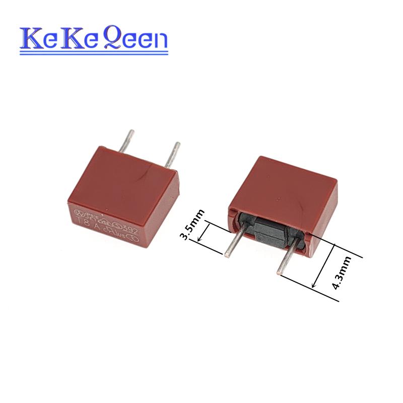 100Pcs 392 382 Square Fuse Short Pin 4.3mm T0.5A 1A 1.25A 2A 2.5A 3.15A 4A 5A 6.3A 8A 10A 250V LCD TV Power Board Water Purifier