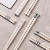 5/10Pairs White Gold Chopsticks Set Healthy Korean Sushi Sticks Chopsticks Reusable Non-Slip Chopsticks For Party Hotel Restaura