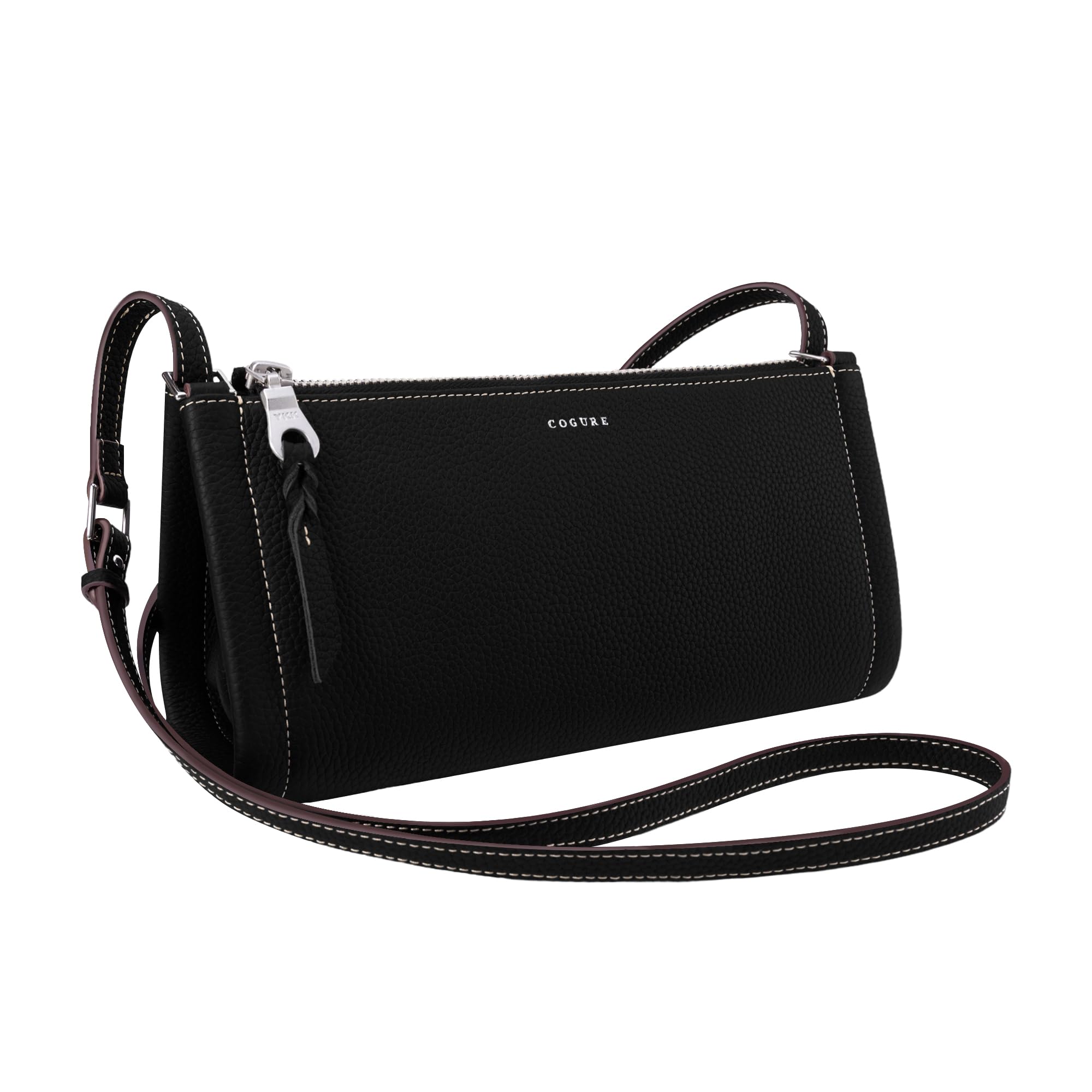 

COGURE Shoulder Mini Genuine Crossbody Popular Brand Luxury Gift Box Included SHLDR22A Black [COGURE] Bag, Handbag, Bag, Leather, Women s, Shoulder, чорний