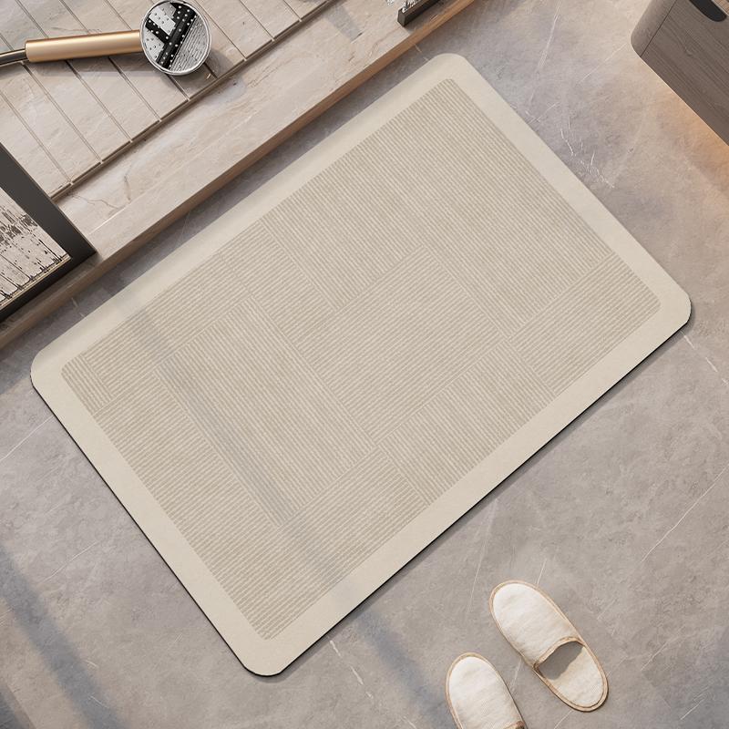 Diatomite Foot Mats Bath Mat Bathroom Absorbent Quick Dry Diatomite Mud Toilet Rug Shower  Pad For Living Room Washable