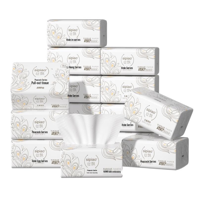 Silkpiao Peacock 4-Ply Facial Tissues