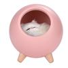 CAWKAY Sleeping Cat Lamp, Interior Light, Bedside Night Lamp with Sleeping Cat Figure, USB Charging, for Home, Bedroom, or Bed (Pink)