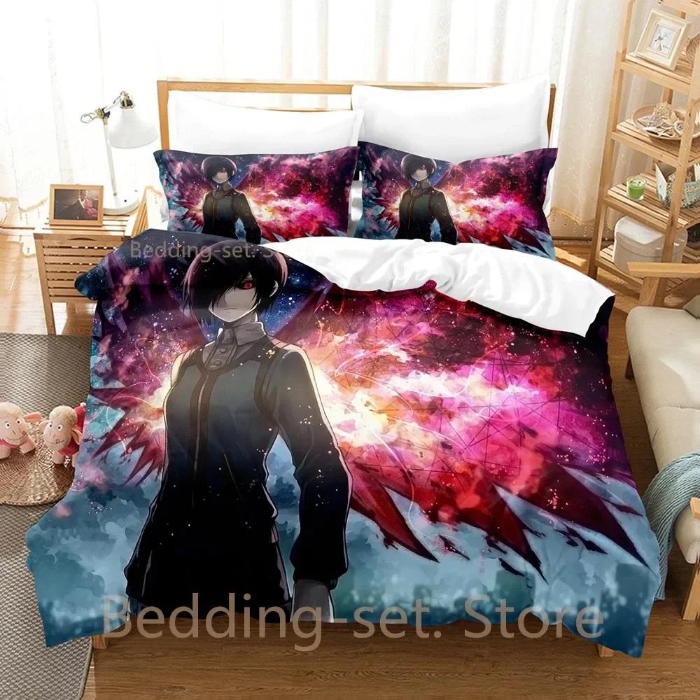 Tokyo Ghoul Touka Kirishima Bedding Set Single Twin Full Queen King Size Bed Set Adult Kid Bedroom Duvetcover Sets Anime