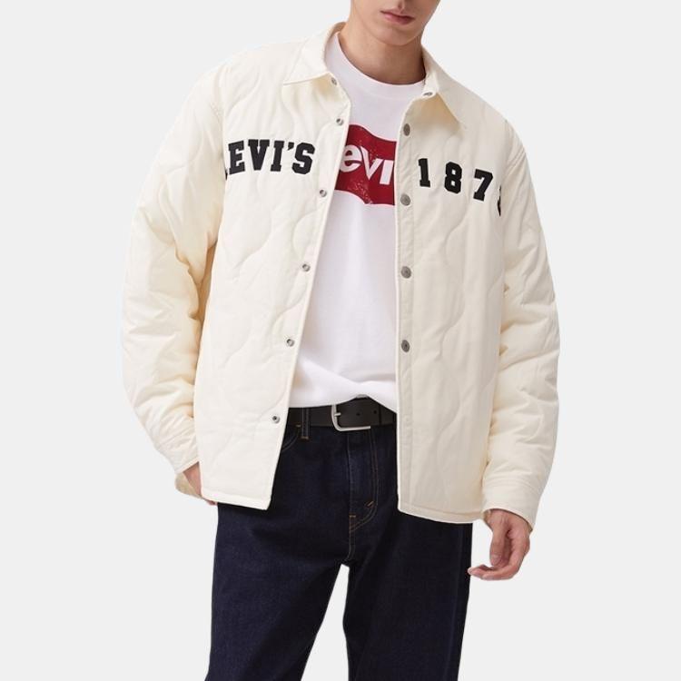 Giacca Unisex Levis Minimalista Comoda Casual Manica Lunga Bianca 002HE-0001