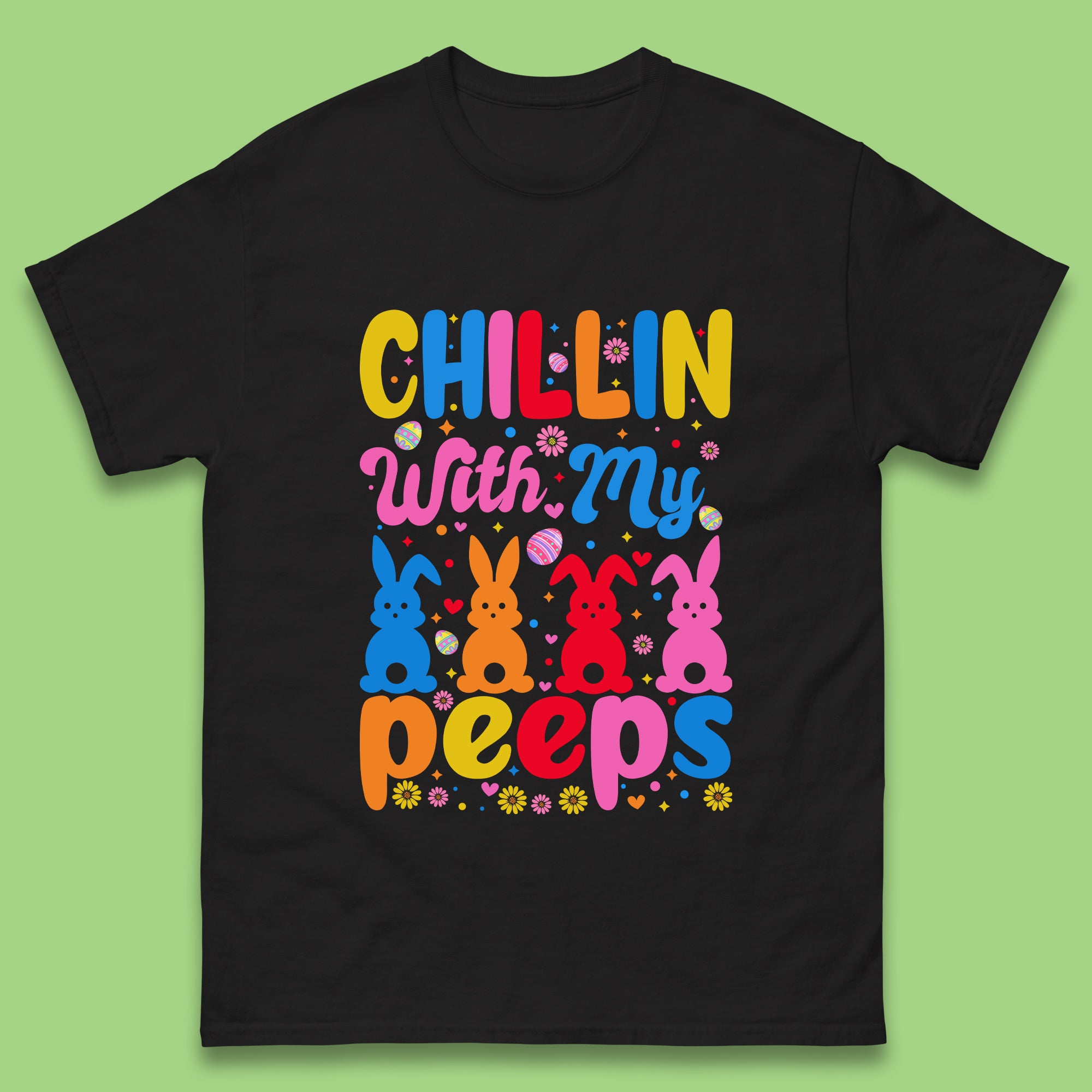 Chillin With My Peeps Mens T-Shirt Womens Tops Tees 2XL