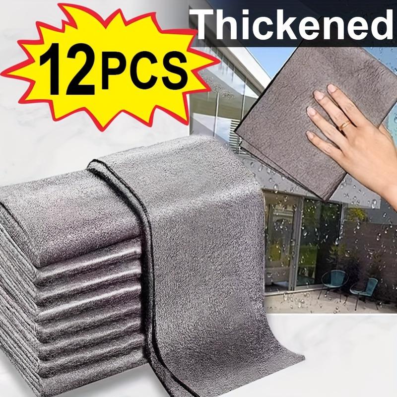 12/24PCS Magical Glass Wiping Cloth, No Water Stains, Kitchen and Household Car Wash Towels, Bathroom Mirror Special