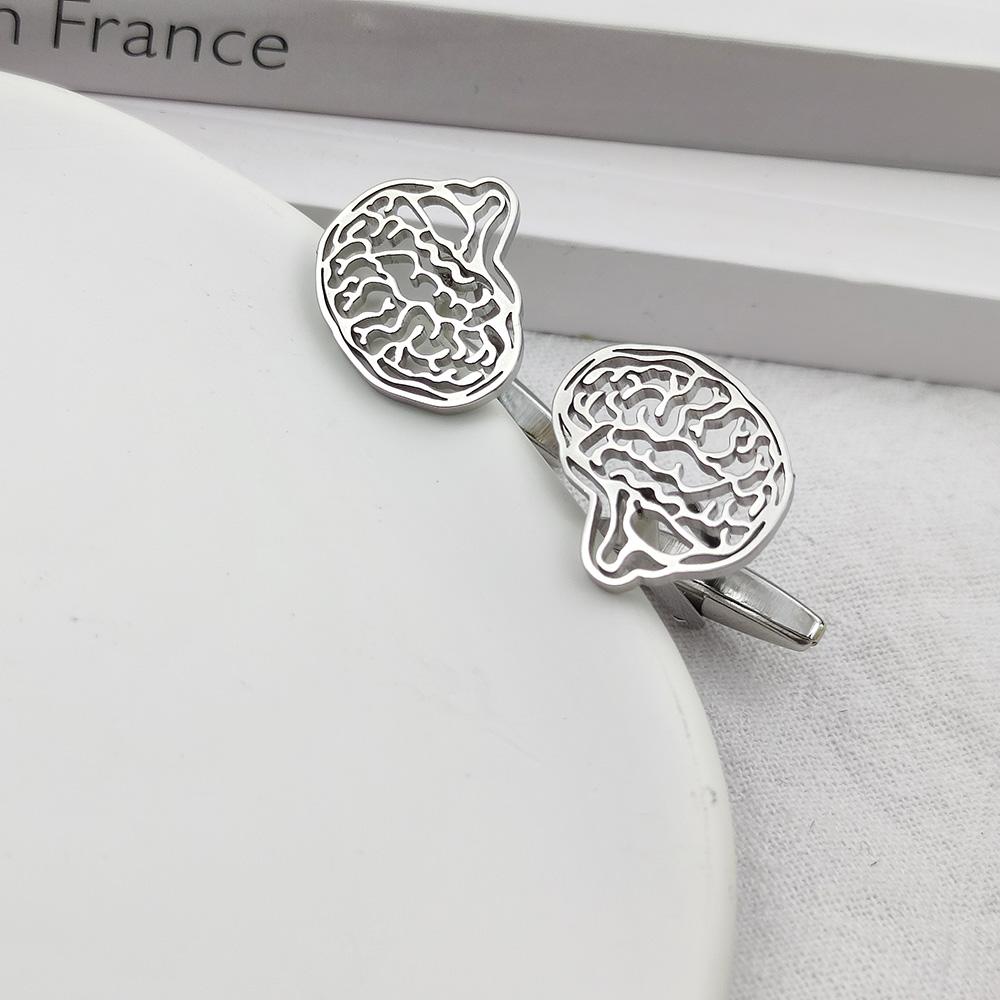 

Cufflinks for Mens Brain Shape French Shirt Cufflink New Personalized Men s Suit Sleeve Cuff Links Stainless Steel Jewelry Gifts