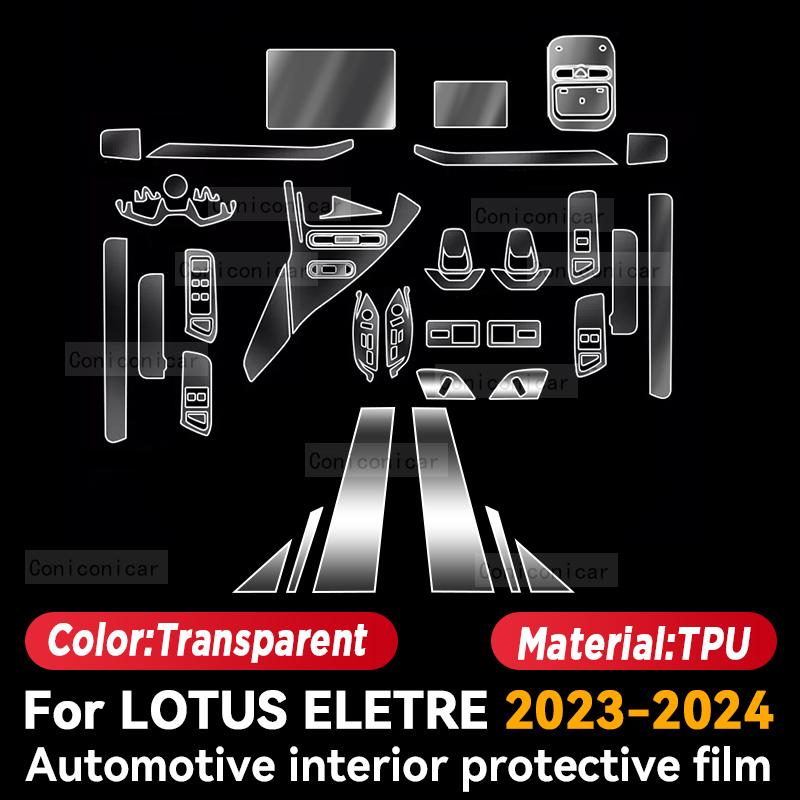 

For LOTUS ELETRE 2023 2024 Car Interior Center Console Instrument Dashboard Protective Film Anti-scratch Sticker Accessories RHD