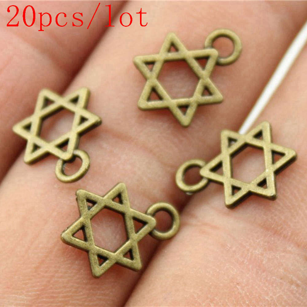 Little Hexagram Charms For Jewelry Making Pendant Diy Crafts Accessories