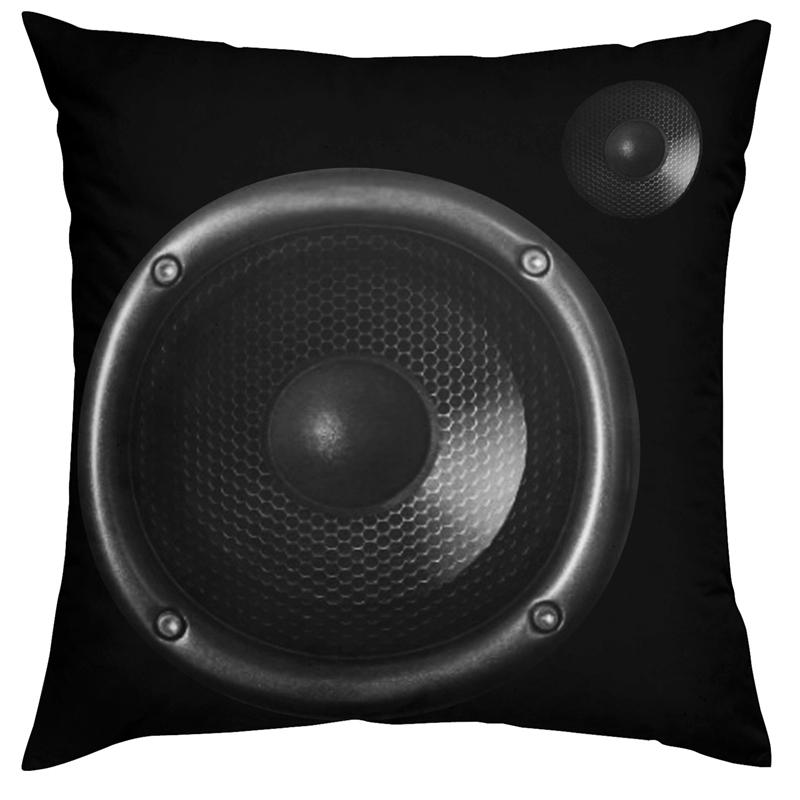 Retro Speaker Piano Rock Black White Cushion Cover Home Sofa Chair Pillow   Music Pop Band
