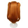 SCIONE Neon Genesis Evangelion Asuka Cosplay Wig Orange Twin Tails  Jaw Clip-in Wig