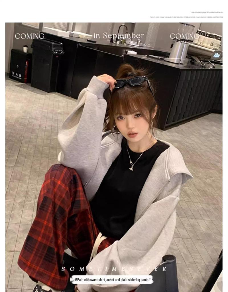 Women's Casual Minimalist Korean White Cotton Short-Sleeve Round Neck T-Shirt