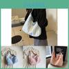 New 2024 Fashion Trendy Canvas Tote Bag For Students And Commuters In Blue Or Pink