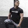 Gym Fitness Muscle Breathable Clothing Summer Cotton Short Sleeve Slim Fit T-shirts Gyms Bodybuilding Mens Casual Sport Shirts