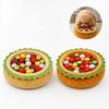 Small Pet Ball Bed with Design - Soft Cotton Cuddler for Cats, Small Dogs and