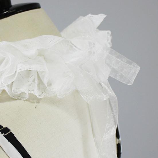 Fake Collar Round-Neck Sweatshirts Tops False Collar Lace Closure Halloween Masquerade Shirt Neckline Enhancer