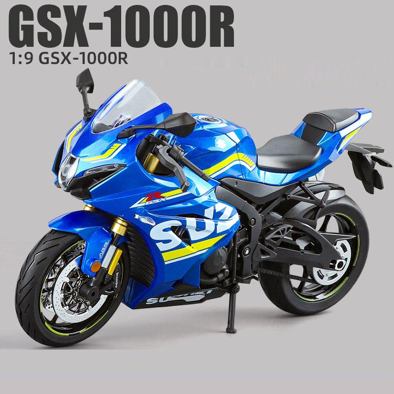 1:9 Scale SUZUKI GSX-1000R Motorcycle Model Toy Car Alloy Diecast Wheeling Shock Absorption Motor Models Toys Kids Boys Gifts