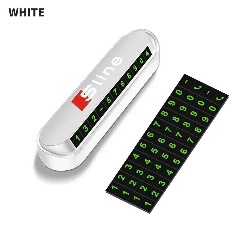 Car Temporary Parking Card For tt Phone Number Card Plate Sticker For tt Sport Sline A4 TT A6 A3 A8 Q3 Q5 Q7 Q8 Accessories
