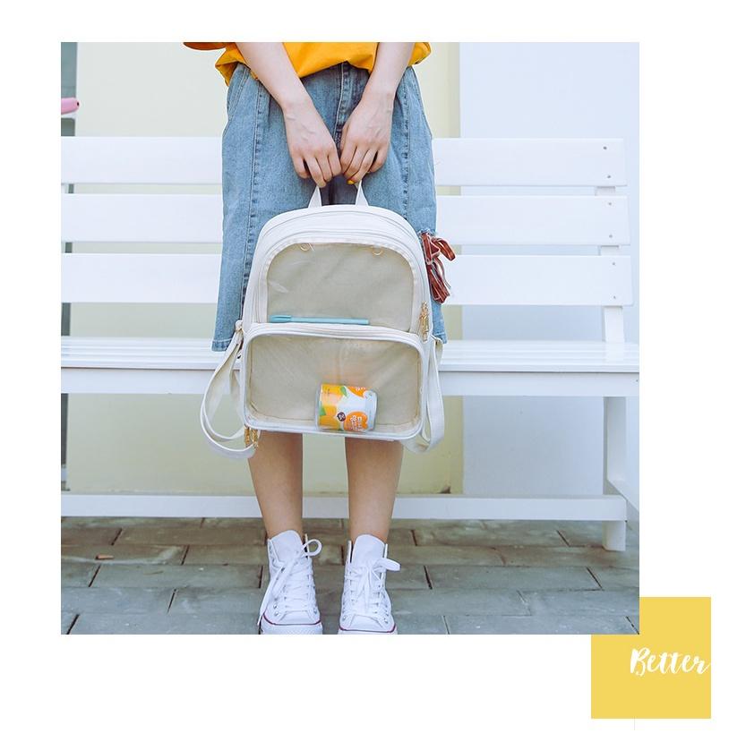 Stylish Transparent Clear Itabag Backpack For Women With High Quality And Fashionable Design