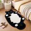 Absorbent Cat Shaped Rug Soft Surface Cat Shaped Carpet Cute Animal Print Rug  Bedroom Decor