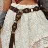 Western Cowboy Pu Leather Belt With Metal Buckle For Men And Women Casual Wear