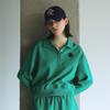The Green Lab Polo Neck Crop Sweatshirt [Green]