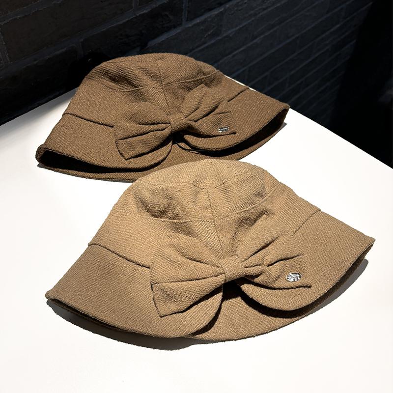New rear split bow fisherman hat children show small face versatile face plain face cover basin hat