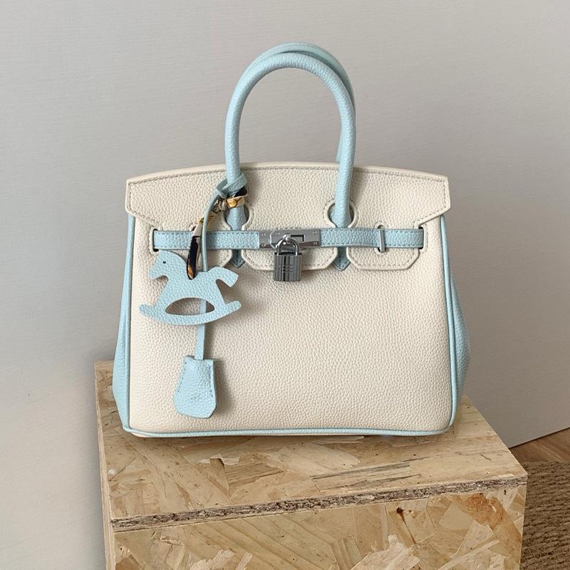 

Платинова сумка відповідного кольору 2025 року нова високоякісна сумочка контрастного кольору модна універсальна жіноча сумка з візерунком лічі на одне плече через плече