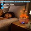 Essential Oil Diffuser 500ML,Volcano and Flame Diffuser/Humidifier 2 Mode,Three Volcanic Vent Diffusers for Home